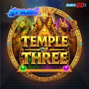 Temple of Three স্লট গেমের ইন্টারফেস এবং মিশরীয় থিম